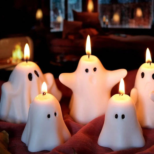 Halloween Ghost Candle – Creative Fragrance Ornament for Spooky Atmosphere & Luxury Gifting