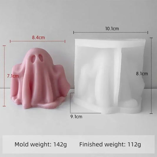 DIY Halloween Ghost Candle Silicone Mold – For Aromatherapy, Soap & Plaster Crafts